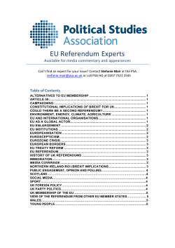 EU Referendum Experts