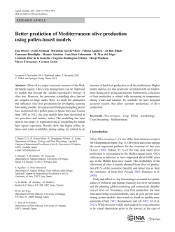 Better prediction of Mediterranean olive production using