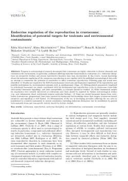 Endocrine regulation of the reproduction in crustaceans