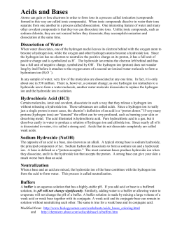 Acids and Bases