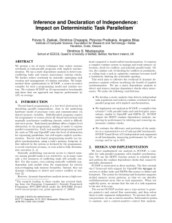Inference and Declaration of Independence: Impact on - FORTH-ICS