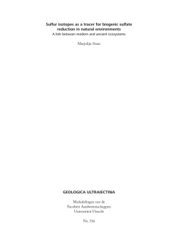Sulfur isotopes as a tracer for biogenic sulfate reduction in