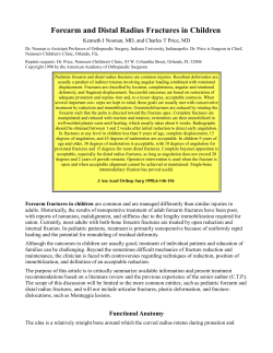 Forearm and Distal Radius Fractures in Children