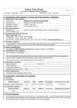 Magnesium chloride hexahydrate REACH