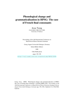 Phonological change and grammaticalization in HPSG