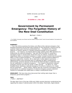 Government by Permanent Emergency: The Forgotten History of the
