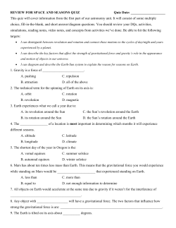 Friday`s quiz will be of a different format than any you`ve taken this year