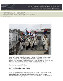 He Fought Pakenham Twice - New Orleans Bar Association