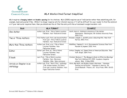 MLA Works Cited Format Simplified - Chandler