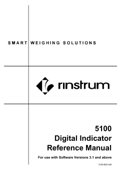 5100 Digital Indicator Reference Manual