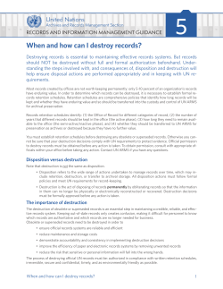 When and how can I destroy records?