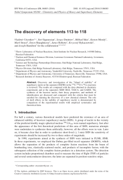 The discovery of elements 113 to 118