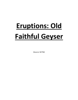 Eruptions: Old Faithful Geyser