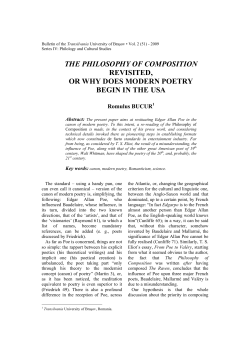 Bucur, R.: The Philosophy of Composition Revisited, or Why does