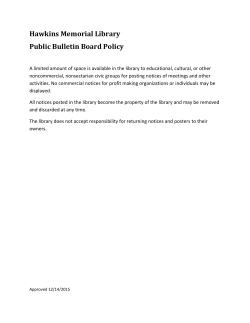 Public Bulletin Board Policy