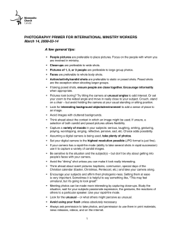 Could be improved by - Mennonite Church Canada