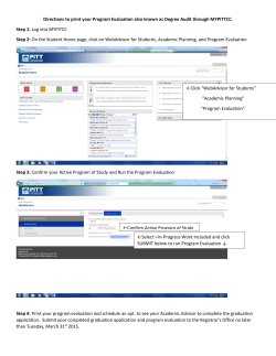 Step 4: Print your program evaluation and schedule an apt. to see