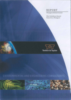 Mine Subsidence Hazard, Kamo Area