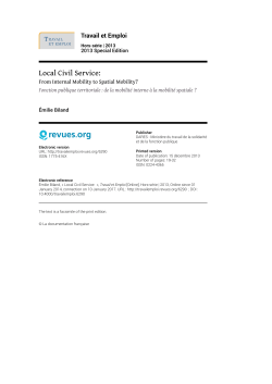 Local Civil Service: - Travail et Emploi