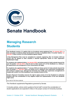 Senate Handbook - Cranfield University