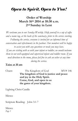 Open to Spirit, Open to You!