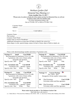 Order Form - Methuen Garden Club