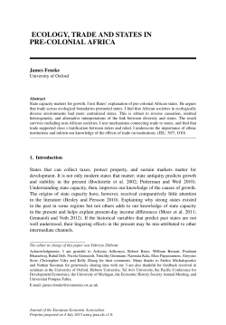 ecology, trade and states in pre-colonial africa