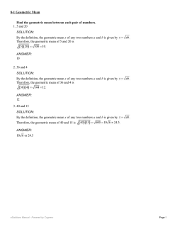 By the definition, the geometric mean x of any