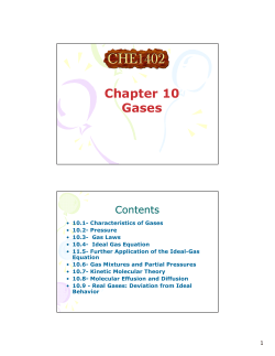 Chapter 10 Gases