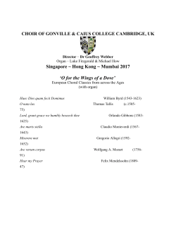 Tour 2017 (O for the wings of a dove - titles).docx