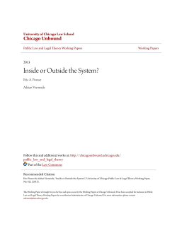 Inside or Outside the System? - Chicago Unbound