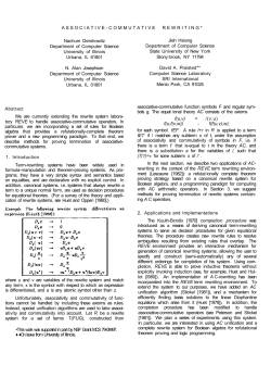 Associative-Commutative Rewriting
