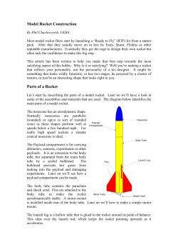 Model Rocket Construction Parts of a Rocket