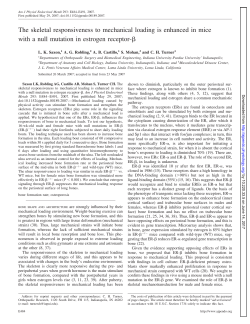 The skeletal responsiveness to mechanical loading is enhanced in