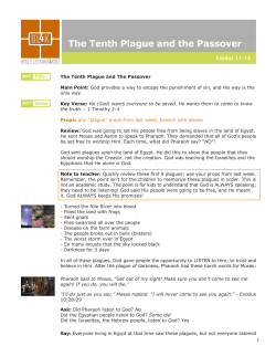 The Tenth Plague and the Passover