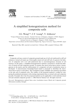 A simplified homogenisation method for composite soils
