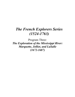 The French Explorers Series (1524-1763)