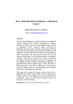 Alevi - Bektashi Belief in Balkans