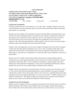 6th Grade Henri Matisse Lesson Plan