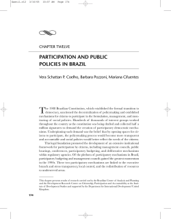 PARTICIPATION AND PUBLIC POLICIES IN BRAZIL
