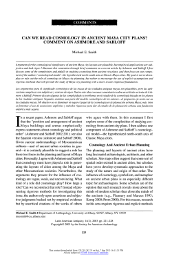 Can We Read Cosmology in Ancient Maya City