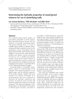 Determining the hydraulic properties of wood/gravel mixtures for use