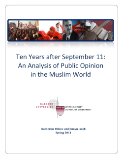 An Analysis of Public Opinion in the Muslim World