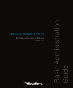 BlackBerry Management Studio Basic Administration Guide