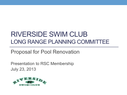Proposal for Pool Renovation
