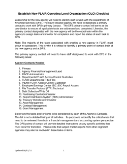 Establish New FLAIR Operating Level Organization (OLO) Checklist