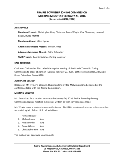 PRAIRIE TOWNSHIP ZONING COMMISSION MEETING MINUTES