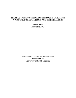 Prosecution of Child Abuse in SC