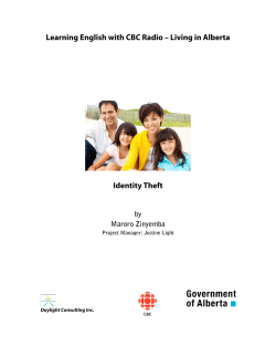 Identity theft - Alberta, Canada