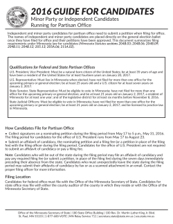 Guide for minor party and independent candidates
